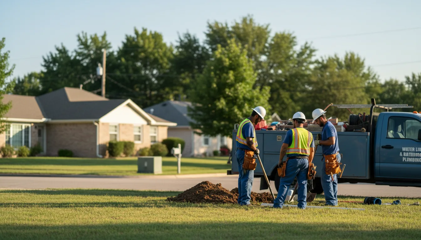 Residential water line and bathroom plumbing service in New Waterford, OH